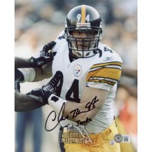 Chad Brown The Snake Autographed Pittsburgh Steelers 8x10 Photo - BAS (Vertical)