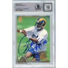 Isaac Bruce 1994 Fleer Ultra Autograph "HOF 20" Rookie Card #162 BAS 10