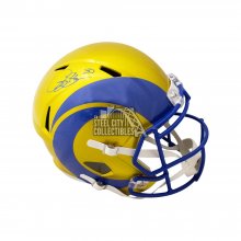 Isaac Bruce Autographed St Louis Rams Flash Replica Full-Size Football Helmet - BAS (Blue Ink)