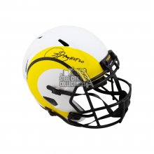 Isaac Bruce HOF 20 Autographed Rams Lunar Eclipse Replica Full-Size Football Helmet - BAS COA