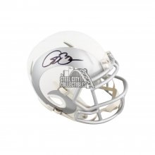 Isaac Bruce Autographed Rams Ice Mini Football Helmet - BAS COA