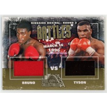 Mike Tyson/Frank Bruno 2011 Sport Kings Dual Trunks Gold Card /10 #B-06