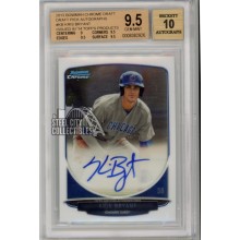 Kris Bryant 2013 Bowman Chrome Draft Autograph Card #BCA-KB BGS 9.5 Gem Mint