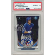 Kris Bryant 2014 Bowman Chrome 1st Prospect Rookie Autograph Card #BCP25 PSA/DNA 10