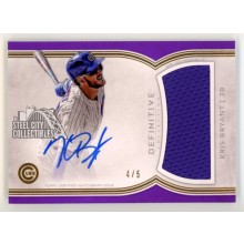 Kris Bryant 2018 Topps Definitive Autograph Jersey Card #DCAR-KB 4/5