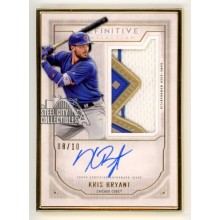 Kris Bryant 2019 Topps Definitive Framed Autograph Patch Card #FAC-KB 08/10