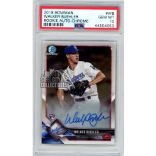 Walker Buehler 2018 Bowman Chrome Autograph Rookie Card #CRA-WB PSA 10 Gem Mint