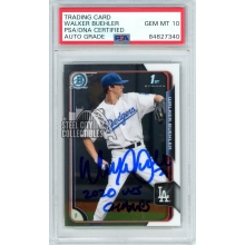 Walker Buehler 2015 Bowman Chrome 1st "2020 WS Champs" Autograph Card #46 PSA/DNA 10