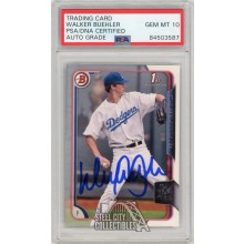 Walker Buehler 2015 Bowman 1st Autographed Card #46- PSA/DNA 10