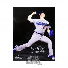 Walker Buehler No Hitter 5/4/18 Autographed Dodgers 16x20 Photo - BAS COA (White Ink)