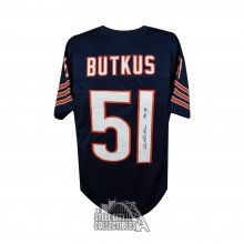 Dick Butkus HOF Autographed Chicago Custom Navy Football Jersey - JSA COA