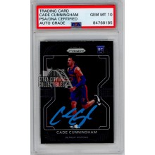 Cade Cunningham 2021-22 Panini Prizm Autograph Rookie Card #282 PSA/DNA 10 (Light Blue)