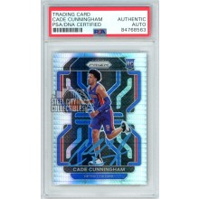 Cade Cunningham 2021-22 Panini Prizm Hyper Autograph Rookie Card #282 PSA/DNA (Light Blue)
