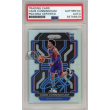 Cade Cunningham 2021-22 Panini Prizm Silver Autograph Rookie Card #282 PSA/DNA (Light Blue)