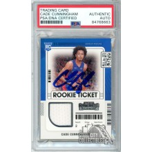 Cade Cunningham 2021-22 Panini Contenders Autograph Rookie Jersey Card #RTS-CCU PSA/DNA