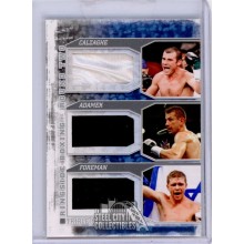 Calzaghe/Adamek/Foreman 2011 Ringside Round 2 Boxing Triple Patch Card #TM-07