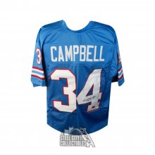 Earl Campbell Autographed Houston Custom Blue Football Jersey - JSA COA