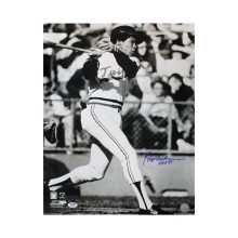 Rod Carew HOF 91 Autographed Minnesota 16x20 Photo - PSA/DNA (B&W, Vertical)