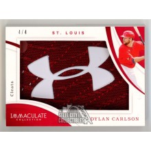Dylan Carlson 2020 Panini Immauclate Under Armour Cleats Patch Card 4/4