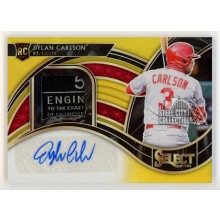 Dylan Carlson 2021 Panini Select Gold Autograph Rookie Tag Patch Card 05/10