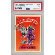 Scary Carrie 1985 Topps Garbage Pail Kids Sticker Card #25b PSA 7 NM
