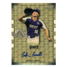 Corbin Carroll 2018 Leaf Metal Perfect Game Autograph Gold Super Prismatic 1/1 Pre-Production Proof