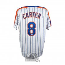 Gary Carter Autographed New York White Custom Baseball Jersey - PSA COA