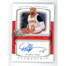 Vince Carter 2019-20 Panini National Treasures Autograph Card #PM-VCT 3/5