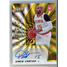 Vince Carter 2020 Panini Laser Gold Autograph Card #LA-VCT 05/10