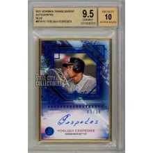Yoelqui Cespedse 2021 Bowman Transcendent Blue Autograph Card 05/10 BGS 9.5