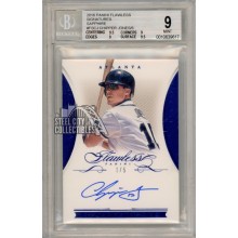 Chipper Jones 2016 Panini Flawless Sapphire Autograph Card #FS-CJ 1/5 BGS 9