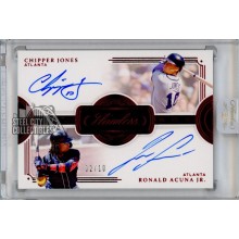 Chipper Jones/Ronald Acuna 2021 Panini Flawless Autograph Card #DS-CR 02/10