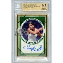 Chris Evert 2020 Topps Transcendent Tennis Collection Autograph Emerald Card 1/5 BGS 9.5 Gem Mint