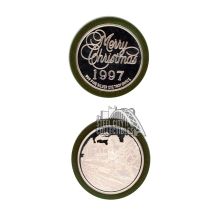 1997 Merry Christmas 1 Troy Ounce Silver Coin .999 Fine Silver