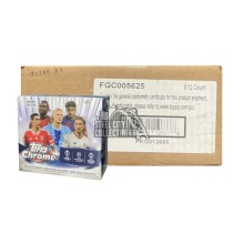 2023-24 Topps Chrome UEFA Club Competitions Soccer Hobby Jumbo 8-Box Case