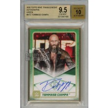 Tommaso Ciampa 2020 Topps Transcendent WWE Green Autograph Card 08/15 BGS 9.5