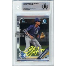 CJ Abrams 2019 Bowman Draft Chrome 1st Bowman Autograph RC Card #BDC-85 BAS (Yellow)