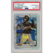 CJ Abrams 2020 Bowman Chrome Prospects Mega Box Autographed Card #BCP-62 - PSA/DNA
