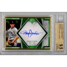 Roger Clemens 2019 Topps Transcendent Emerald Auto Card #TCVA-RC 04/15 BGS 9.5
