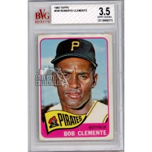 Roberto Clemente 1965 Topps Card #160 BVG 3.5 Very Good+