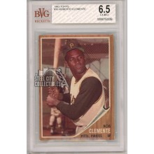 Roberto Clemente 1962 Topps Card #10 BVG 6.5 Excellent-Mint+