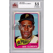 Roberto Clemente 1965 Topps Card #160 BVG 5.5 Excellent+