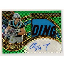 Christian McCaffrey 2020 Panini Select Green Autograph Patch Card #JUS-CMC 5/5