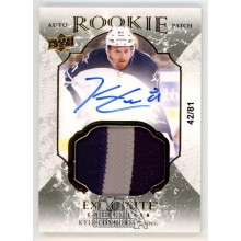 Kyle Connor 2016-17 Upper Deck Exquisite Autograph Rookie Patch Card #88 42/81