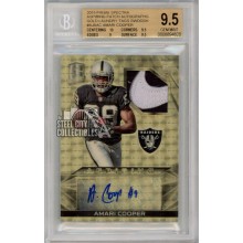 Amari Cooper 2015 Panini Spectra Gold Vinyl Autograph Rookie Patch Card 1/1 BGS 9.5