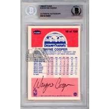 Wayne Cooper 1986-87 Fleer Basketball Autograph Card #18 BAS