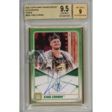 King Corbin 2020 Topps Transcendent WWE Green Autograph Card /15 BGS 9.5