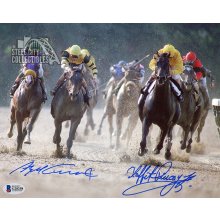Angel Cordero Jr and Laffit Pincay Jr Autographed 8x10 Photo - BAS COA