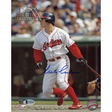 Marty Cordova Autographed Cleveland Indians 8x10 Photo - BAS COA (White Jersey)