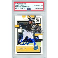 Oneil Cruz 2022 Panini Donruss Autograph Rookie Card #80 PSA/DNA 10